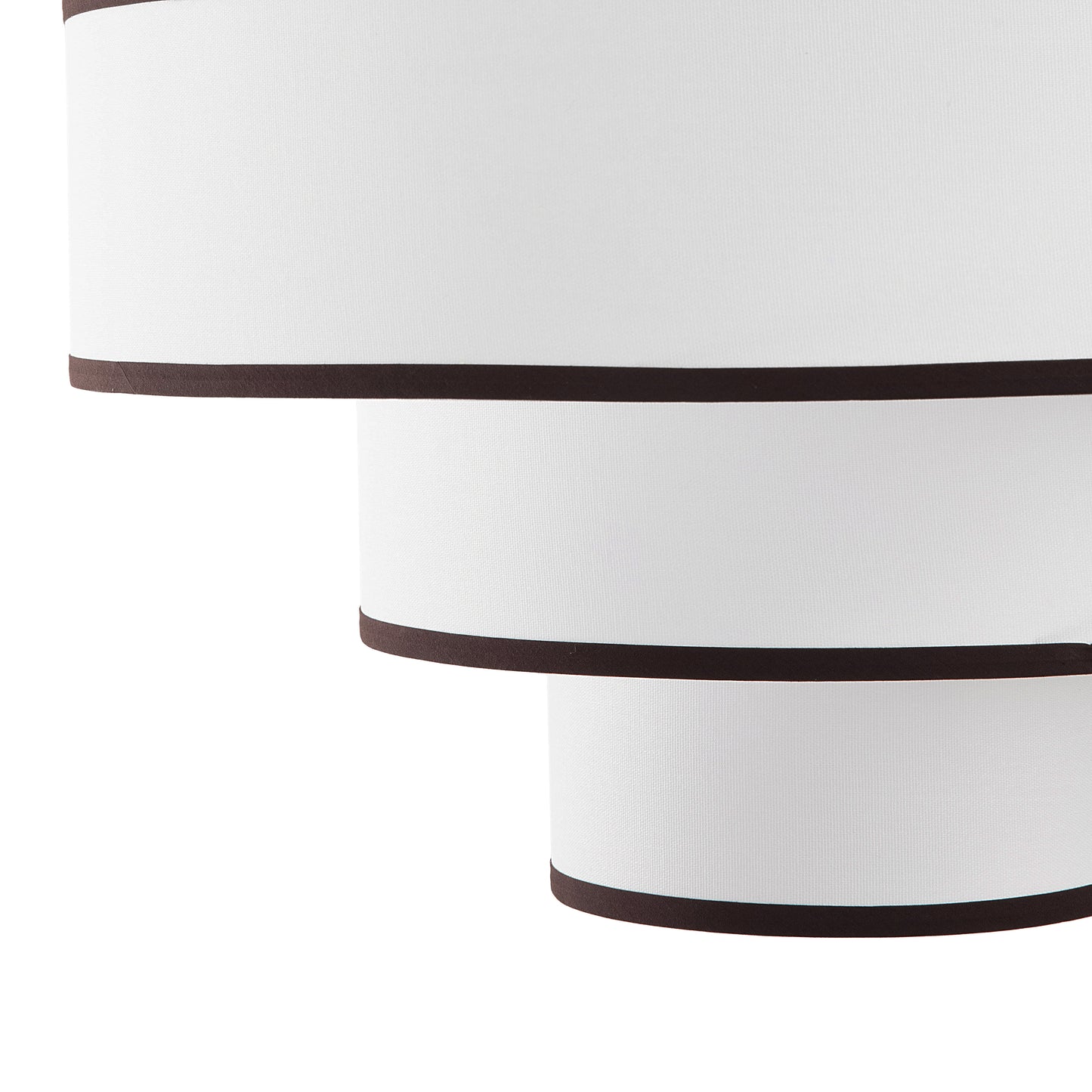 Modern Chandelier 24" 5-Light Bronze Tiered Drum Linen Shade