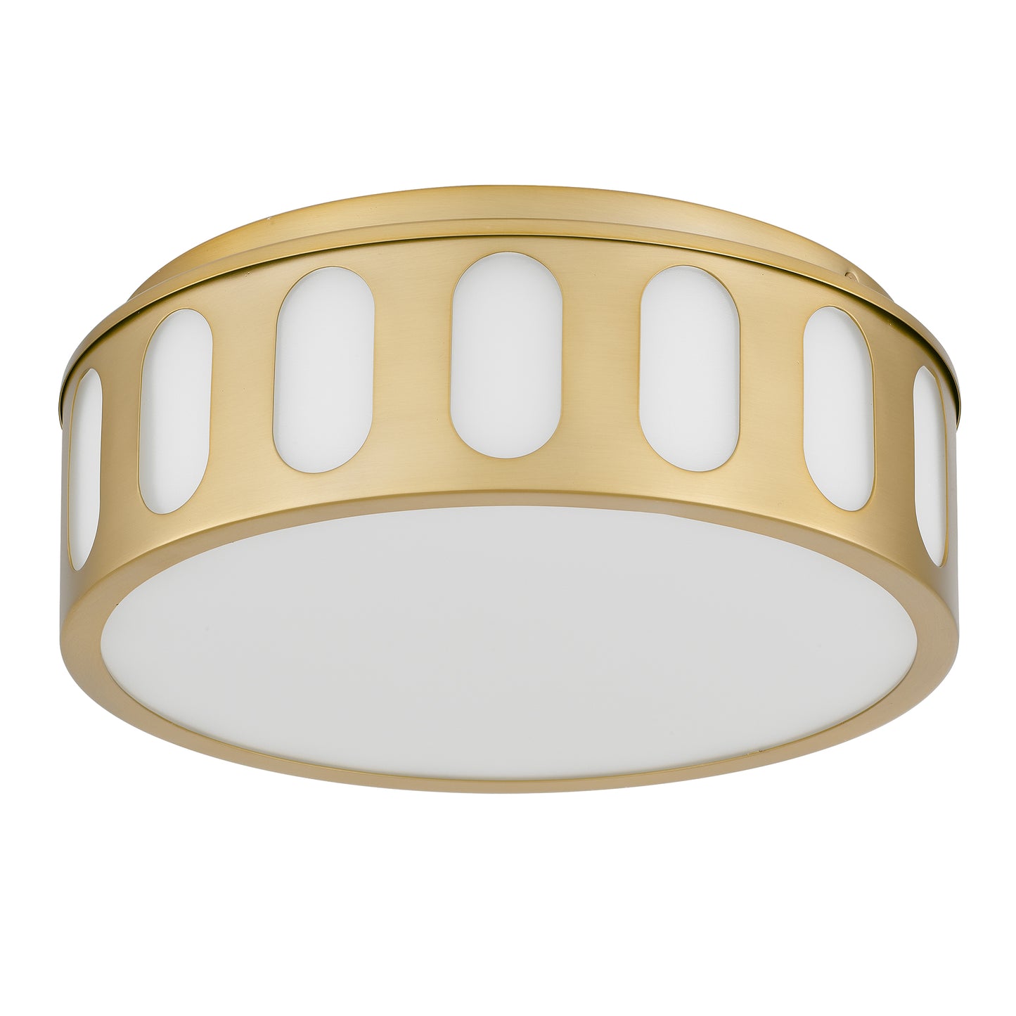 Bantom 11" Antique Brass LED Flush Mount Ceiling Light