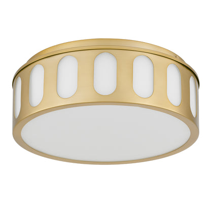 Bantom 11" Antique Brass LED Flush Mount Ceiling Light