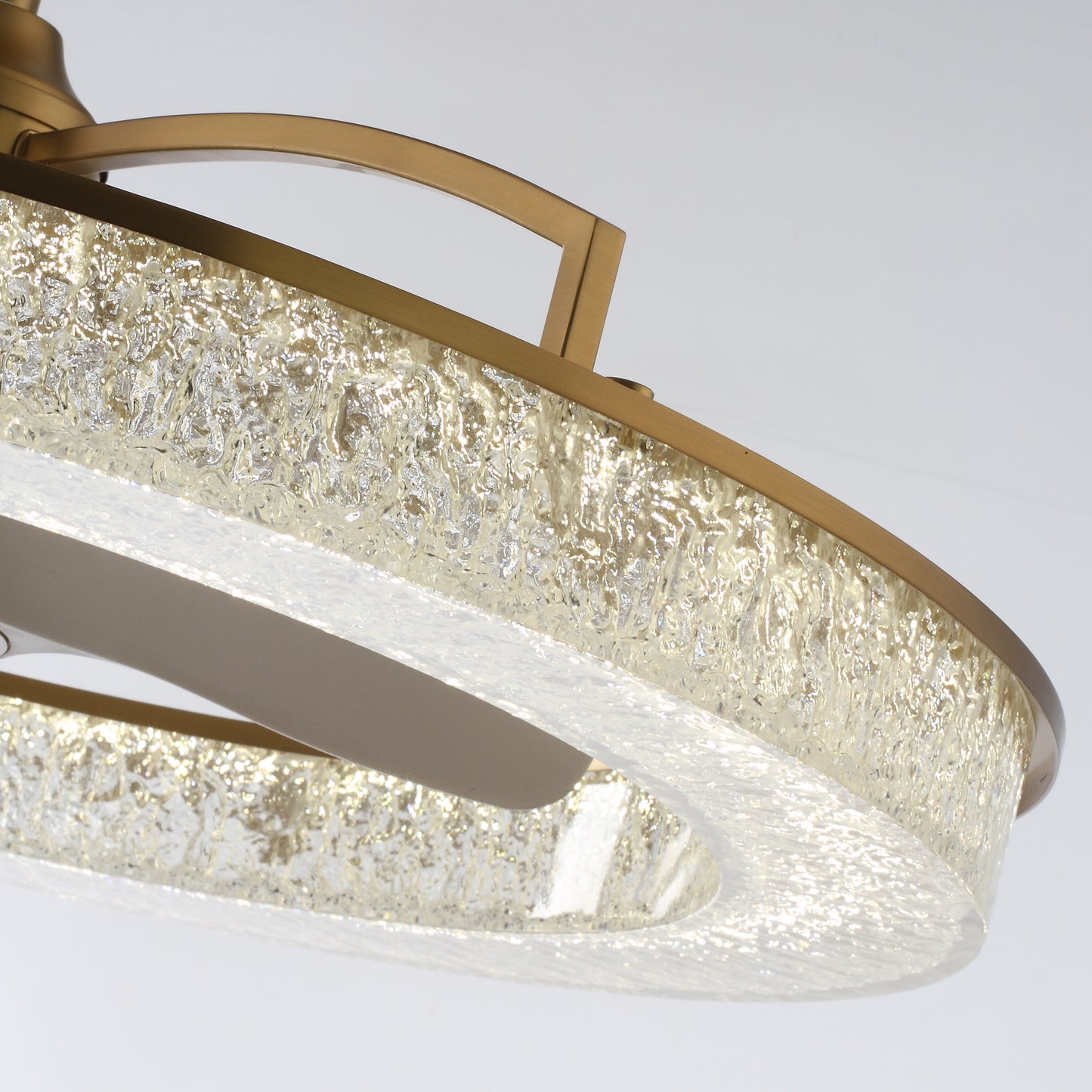 33" Perimost Gold Crystal LED Ceiling Fan