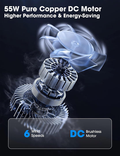 Ceiling Fan Industrial 100" Modern Silver 7-Blade LED Light