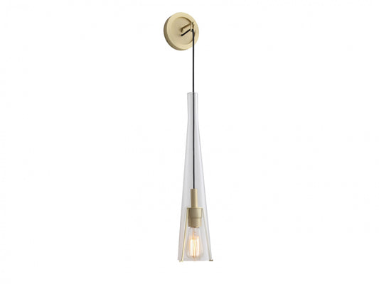 Abbey Park Modern Brushed Brass 1-Light Wall Sconce