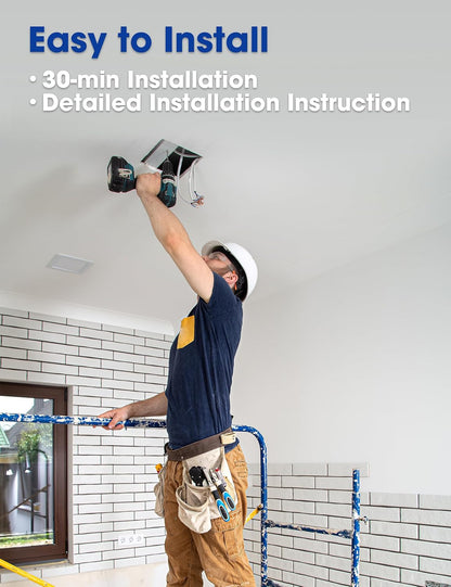 Ceiling Fan Industrial 100" Modern Silver 7-Blade LED Light