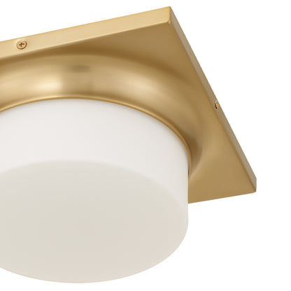 Aura 10" Antique Brass LED Flush Mount Ceiling Light