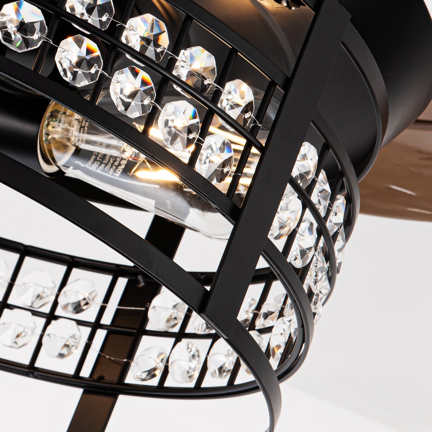 36" 3-Blade 3-Light Modern Fandelier Ceiling Fan with Light