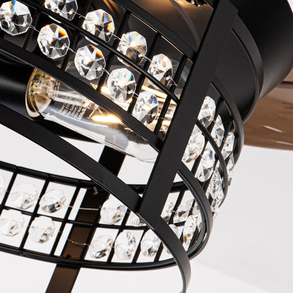 36" 3-Blade 3-Light Modern Fandelier Ceiling Fan with Light