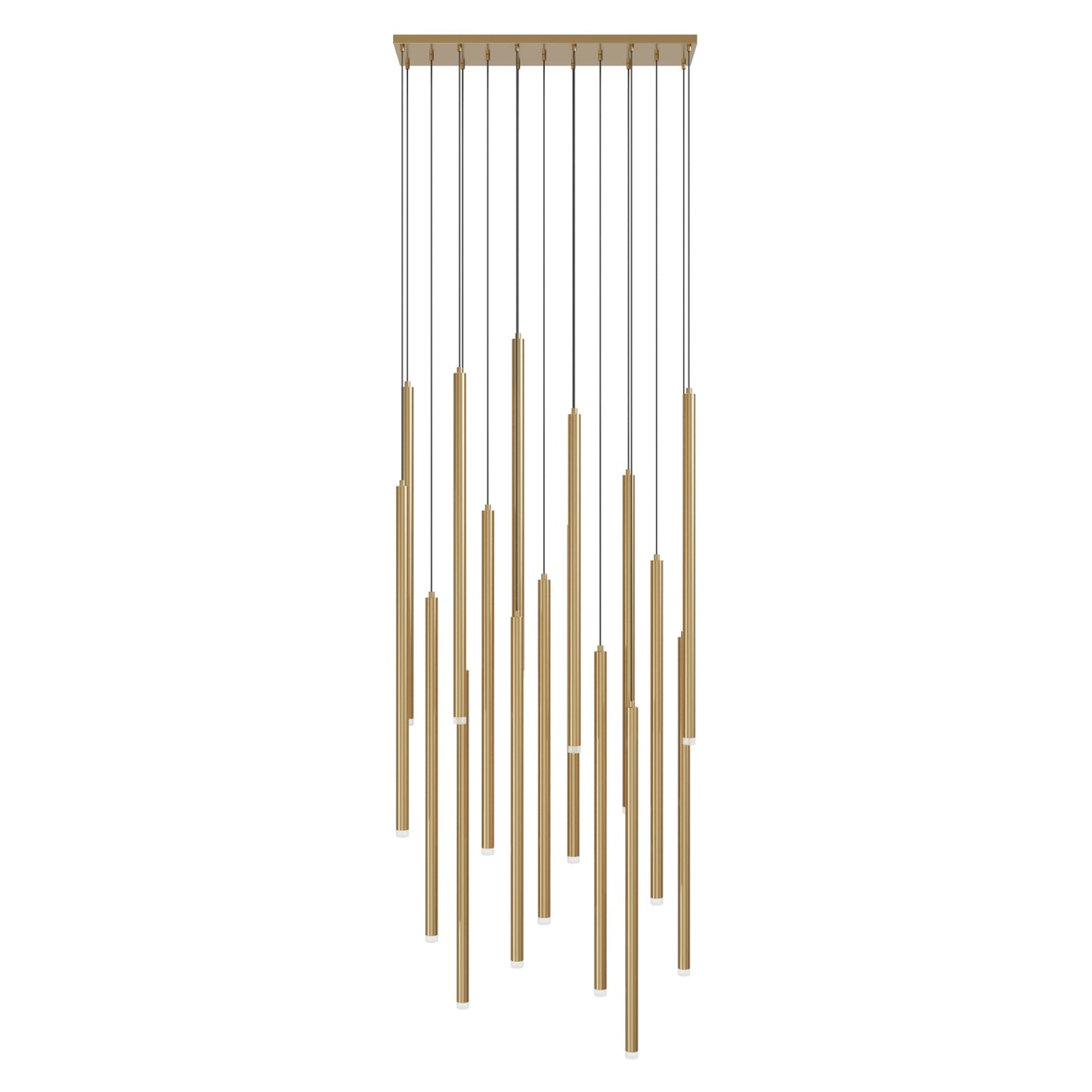 Filmore Ave 17-Light Modern Aged Brass Linear Pendant Light