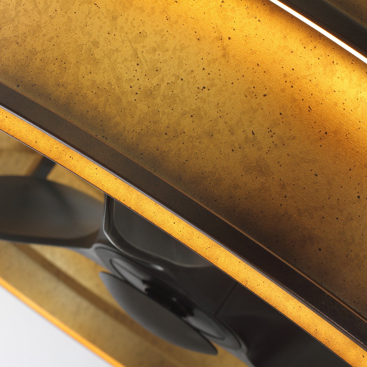 32" Perimost Gold Caged LED Ceiling Fan