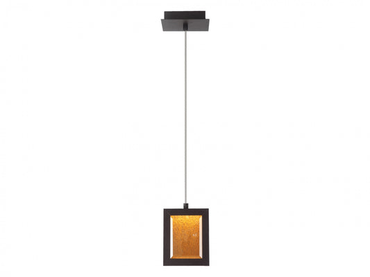 Brentwood 1-Light 5"x 8" Dark Bronze Pendant Light