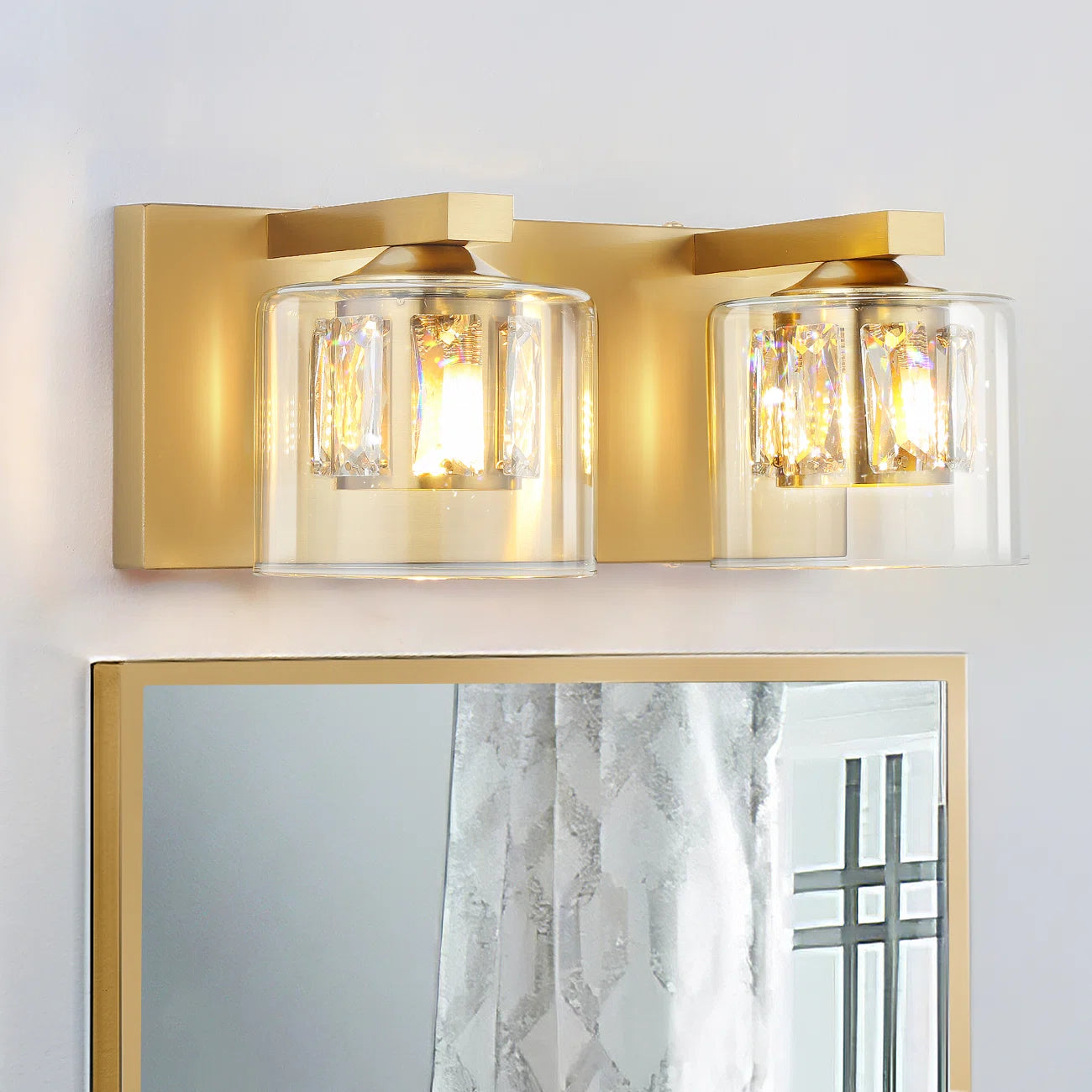 Kolt Gold Traditional 2-Light Bathroom Vanity Light