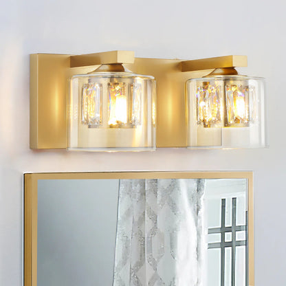 Kolt Gold Traditional 2-Light Bathroom Vanity Light