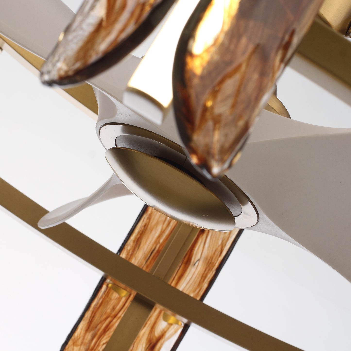 32" Perimost Modern Gold Glass LED Ceiling Fan