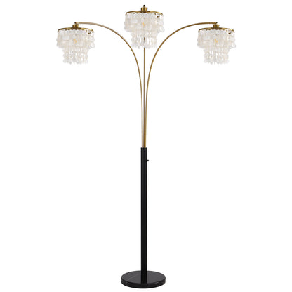 Brio 90" 3-Light Modern Gold Arc Floor Lamp