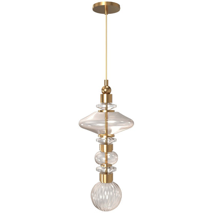 Avra 20" Traditional Aged Brass LED Pendant Light