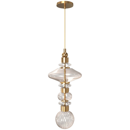 Avra 20" Traditional Aged Brass LED Pendant Light