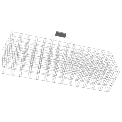 Argyle Ave 72" Chrome LED Grid Linear Chandelier