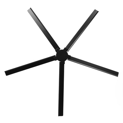 Ceiling Fan 72" Industrial 5-Blade Black IPX4 Outdoor Use