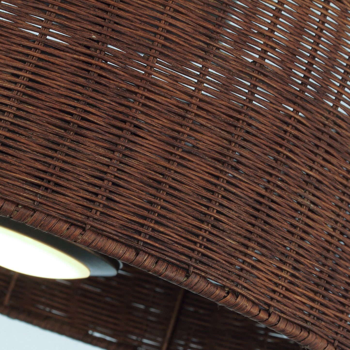 21" Woven Farmhouse Ceiling Fan with LED Light