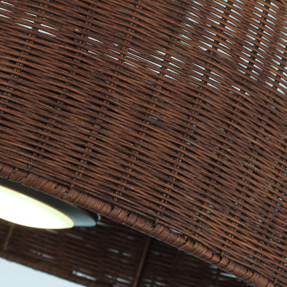 21" Woven Farmhouse Ceiling Fan with LED Light