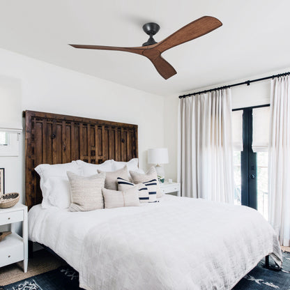 52" Farmhouse Ceiling Fan No Light with Remote – Rustic Indoor/Outdoor, Quiet DC Motor