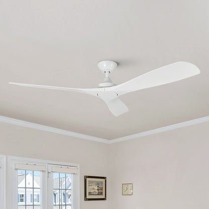 52" Rustic Farmhouse Ceiling Fan No Light with Remote – Indoor/Outdoor, Quiet DC Motor