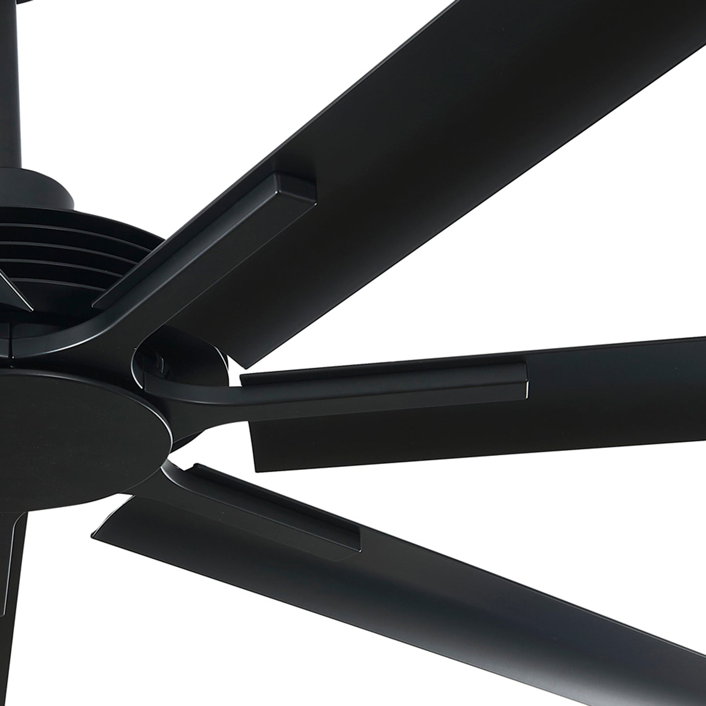 Ceiling Fan Modern 84" Industrial 7-Blade Black Metal