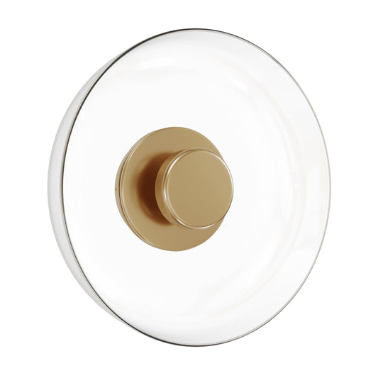 Cosmopolitan 12" Aged Brass and Glass Wall Sconce
