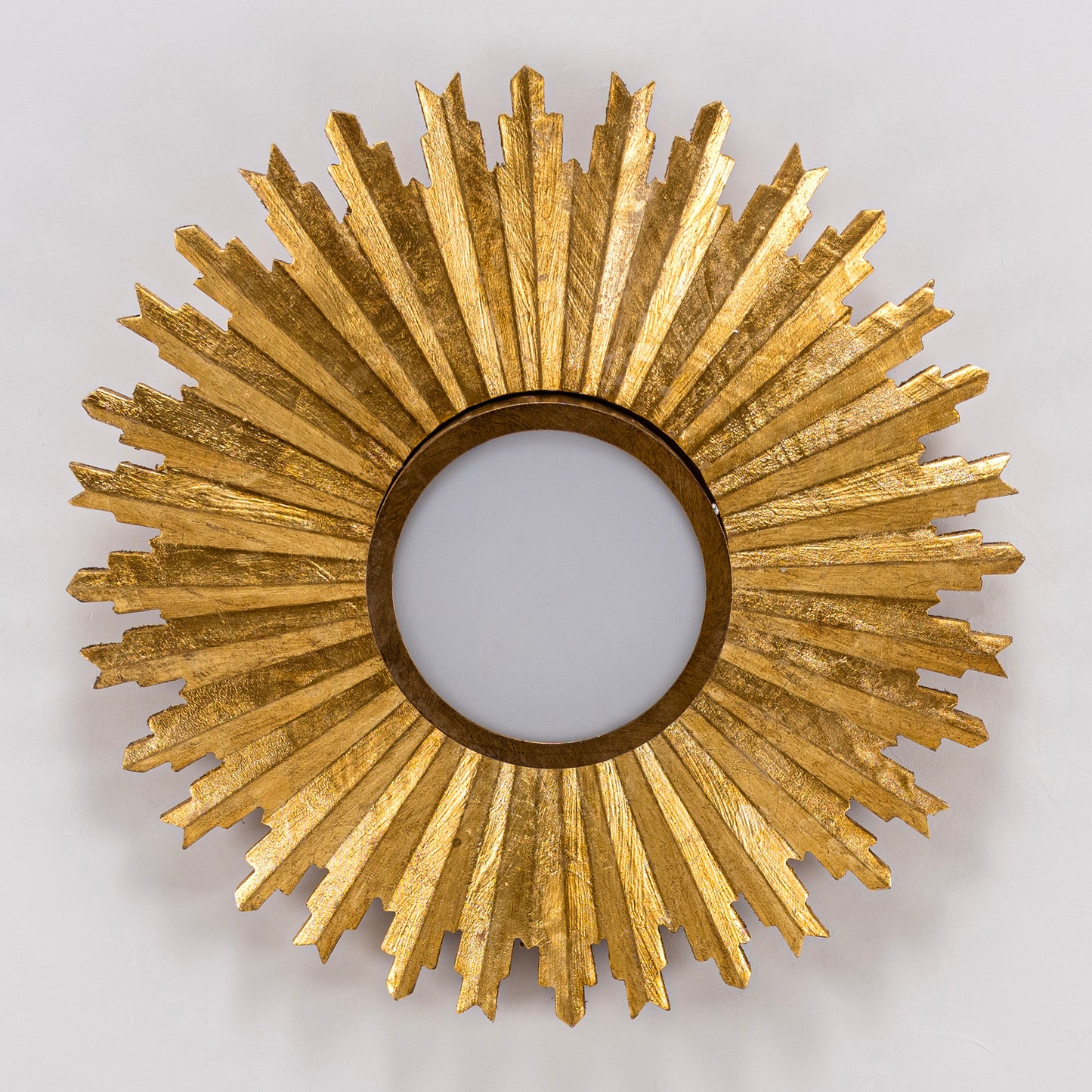 22" Gold Sunburst Flush Mount Ceiling Light – LED, Modern Farmhouse, Low Profile
