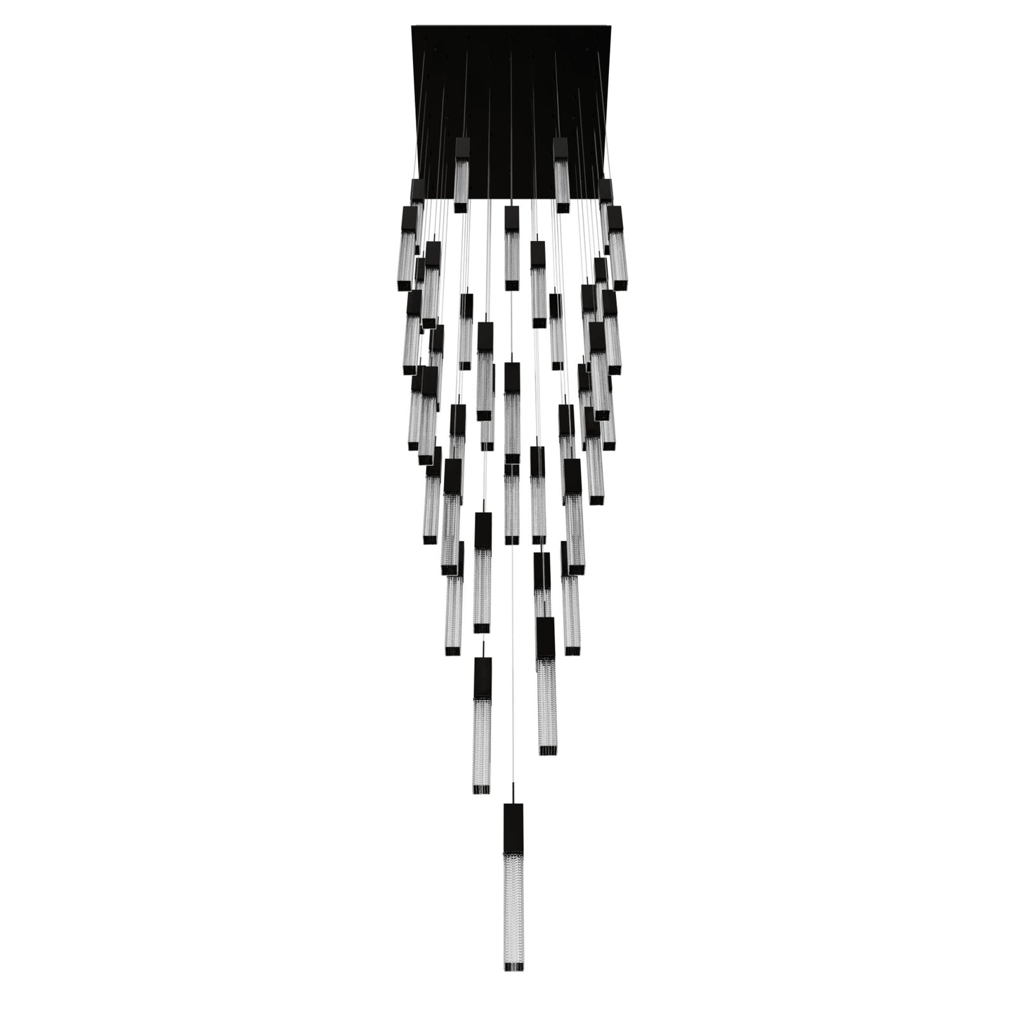 Boa 41-Light LED Dark Bronze Studded Glass Pendant Light