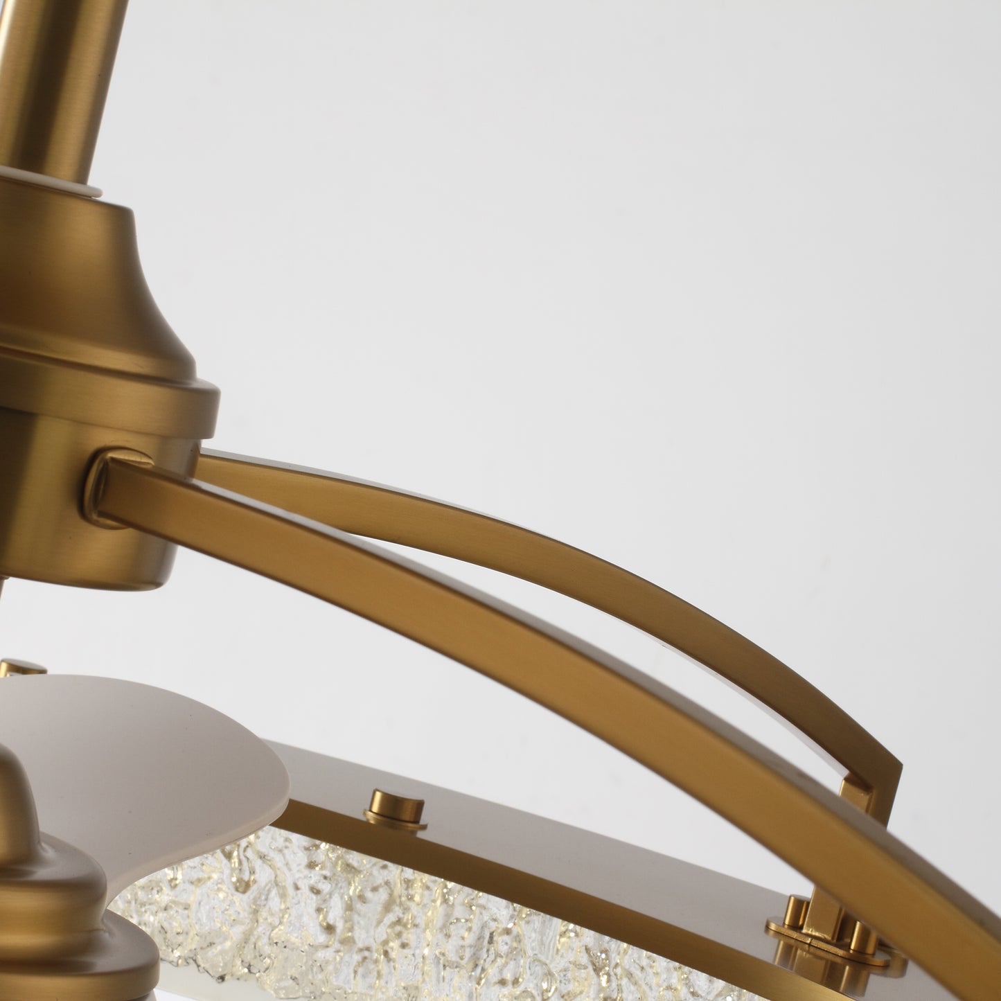 33" Perimost Gold Crystal LED Ceiling Fan