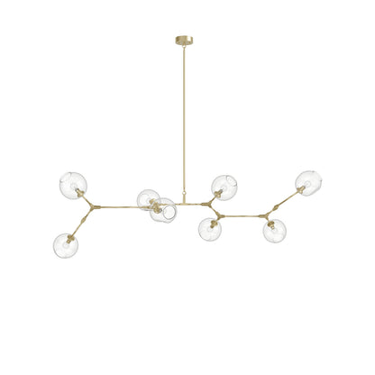 Fairfax Ave 8-Light Brushed Brass Hand-Blown Glass Chandelier
