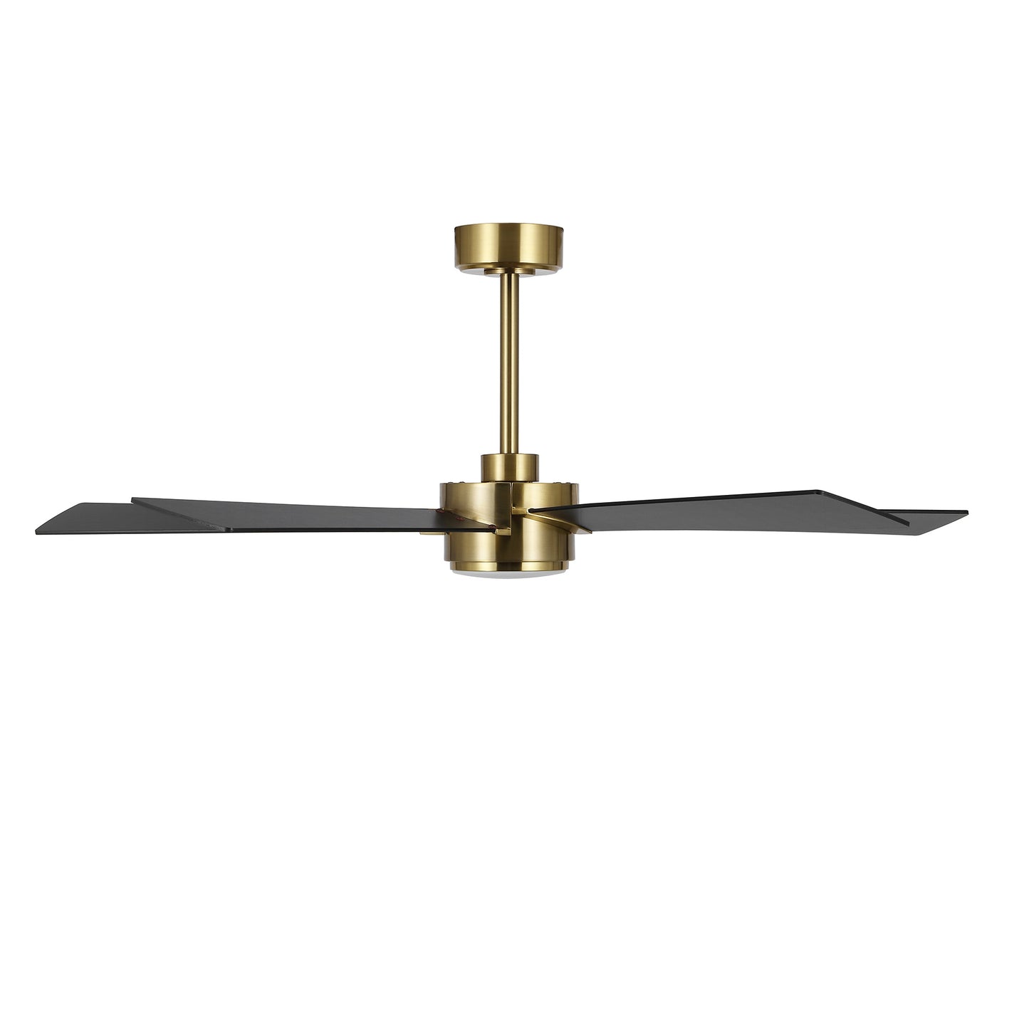 52" Gold Modern Ceiling Fan with Light & Remote – 6-Speed DC Motor, Dimmable LED