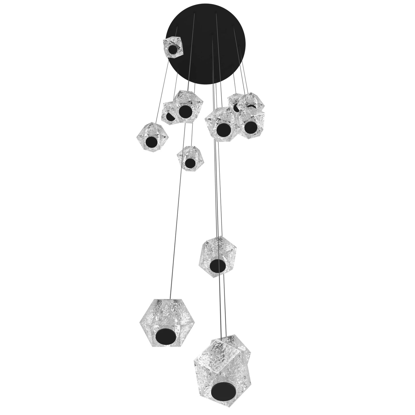 Beluga 13-Light Modern Black LED Pendant Light