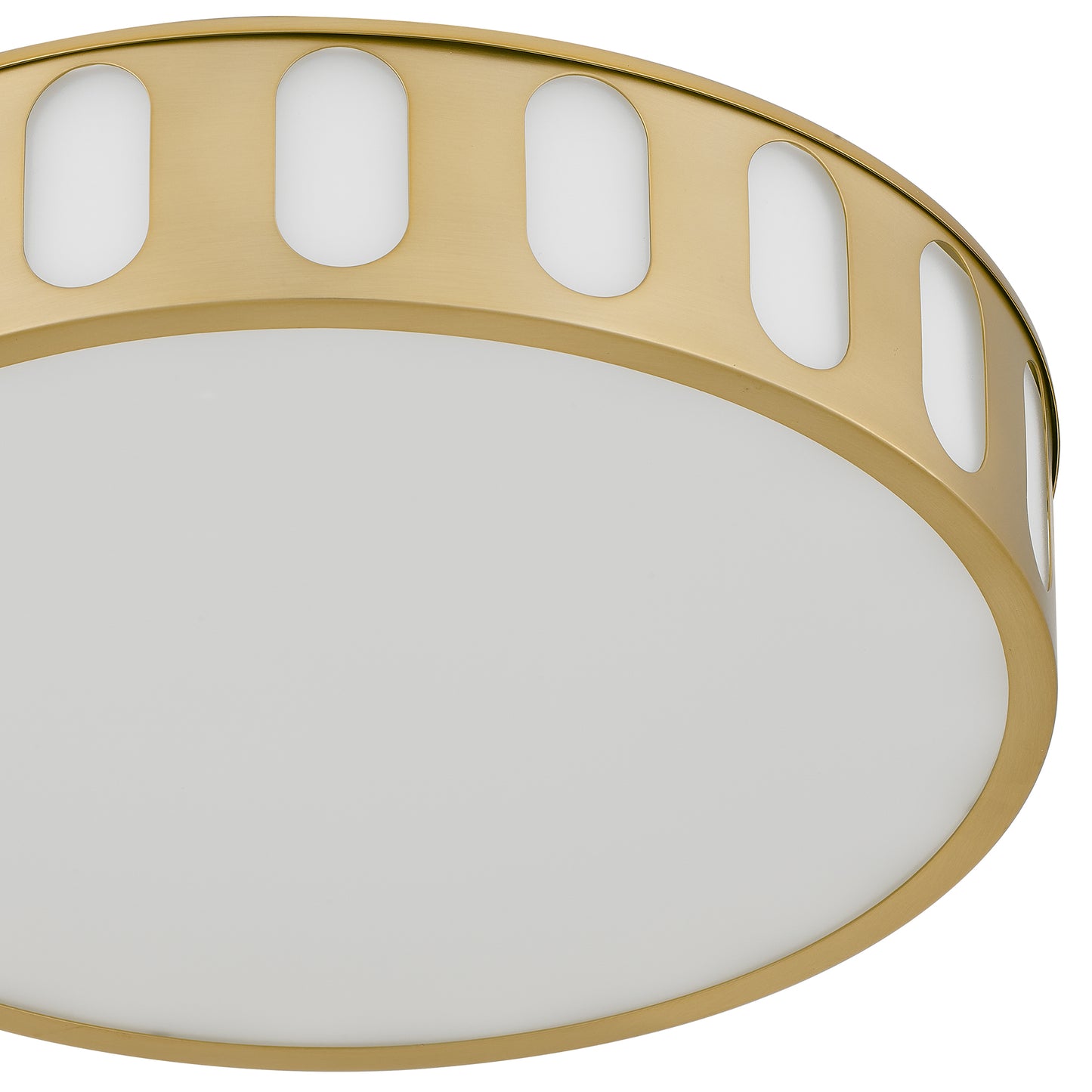 Bantom 15" Antique Brass LED Flush Mount Ceiling Light