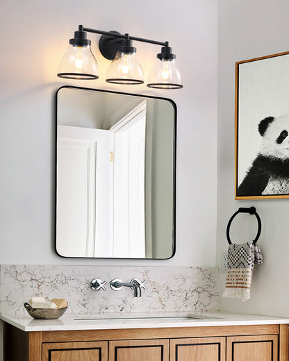 Hermosa Black 3-Light Bathroom Vanity Light