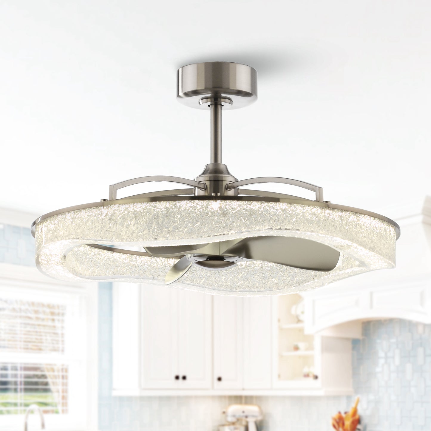 32" Perimost Brushed Silver LED Ceiling Fan