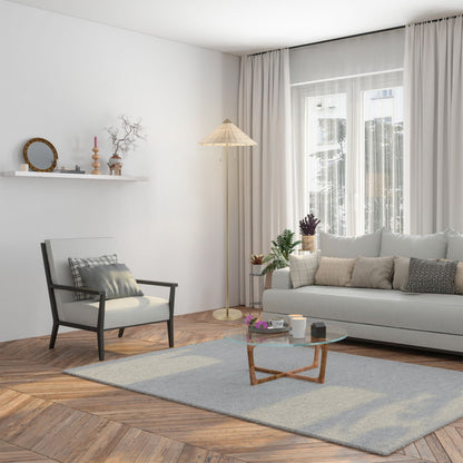 Floor Lamp Traditional Brass 65" 2-Light Rattan Shade