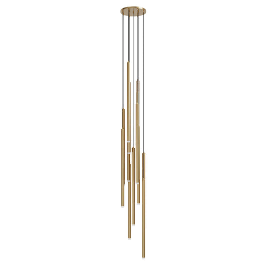 Filmore Ave 13-Light Modern Aged Brass Pendant Light