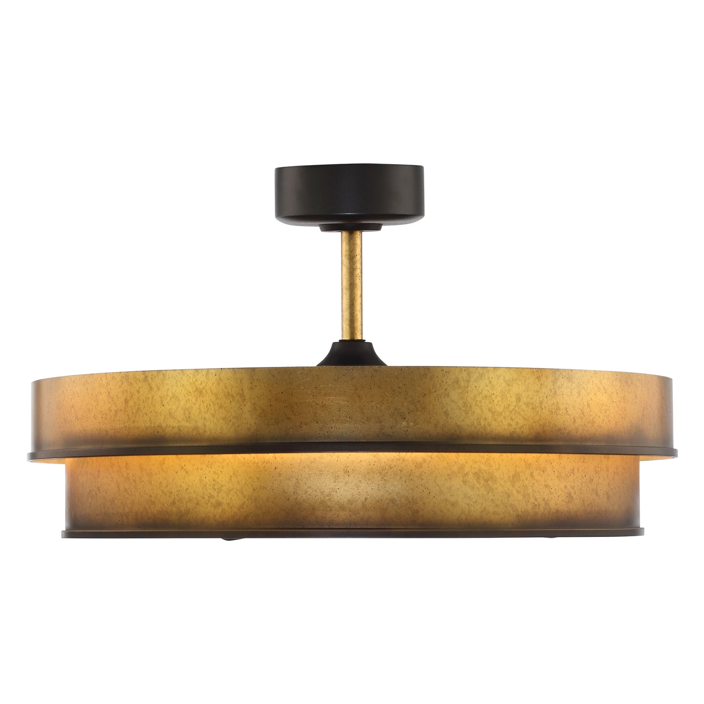 32" Perimost Gold Caged LED Ceiling Fan