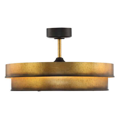 32" Perimost Gold Caged LED Ceiling Fan