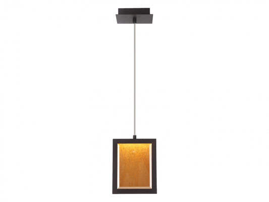 Brentwood 1-Light 7"x 9" Dark Bronze Pendant Light