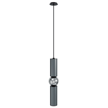 Cicada 1-Light Grey With Chrome Pendant Light