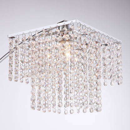 Brio 85" 3-Light Modern Crystal Arc Floor Lamp