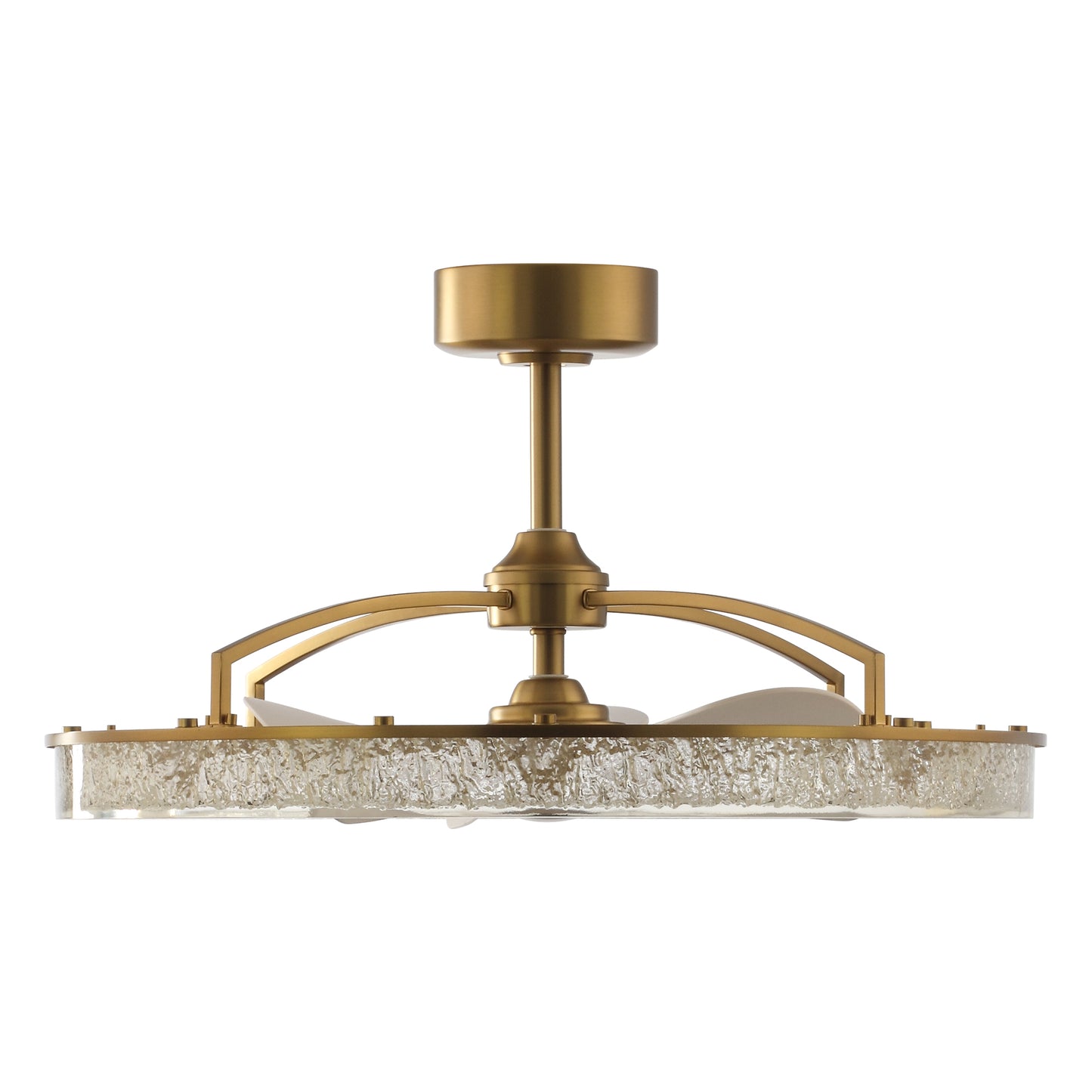 33" Perimost Gold Crystal LED Ceiling Fan