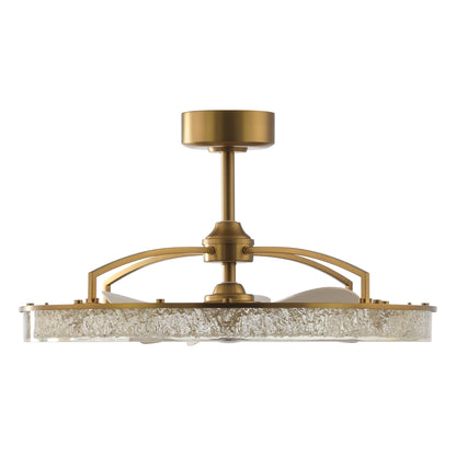 33" Perimost Gold Crystal LED Ceiling Fan