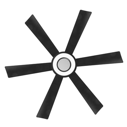 60" Matte Black Ceiling Fan with LED Light and Remote – Modern 4-Blade Fan