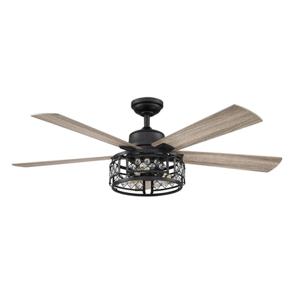 52" 5-Blade 3-Light Farmhouse Ceiling Fan with Light