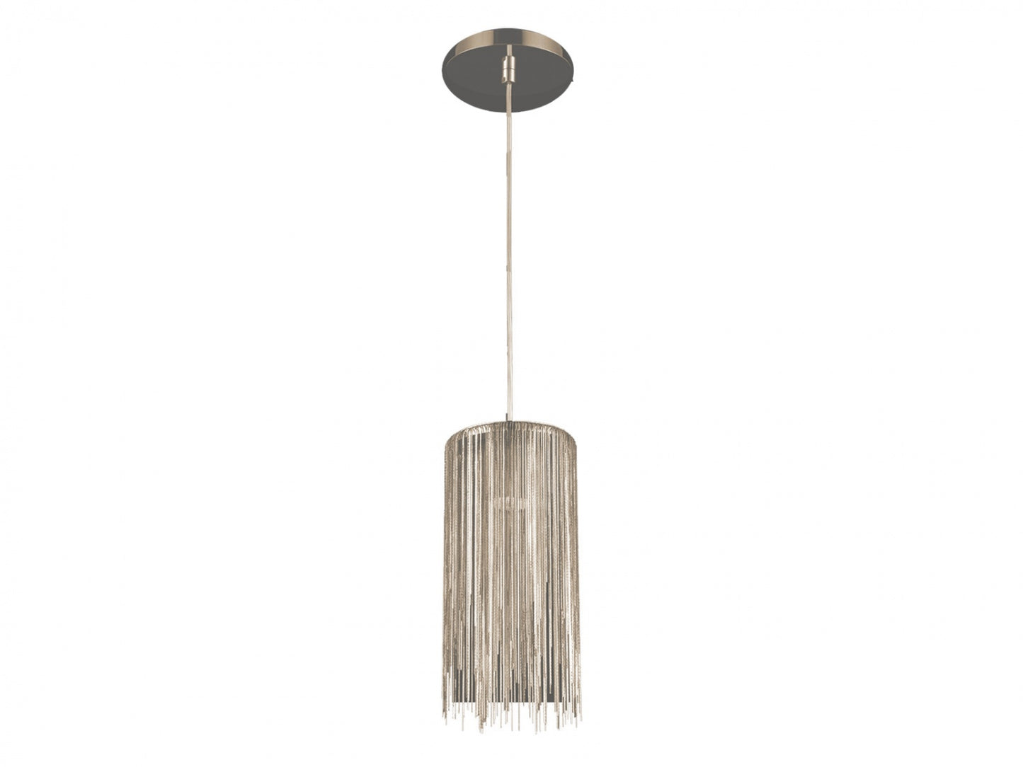 Fountain Ave Chrome Statement Chain Round Pendant Light