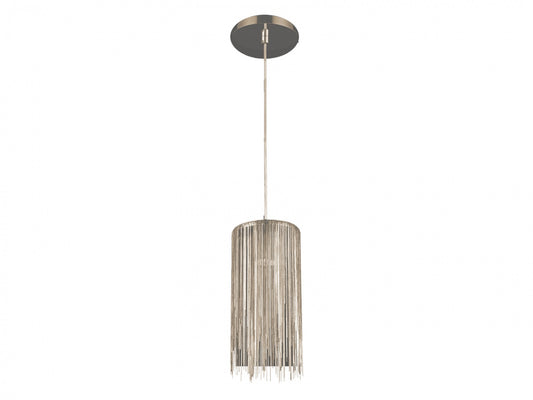 Fountain Ave Chrome Statement Chain Round Pendant Light