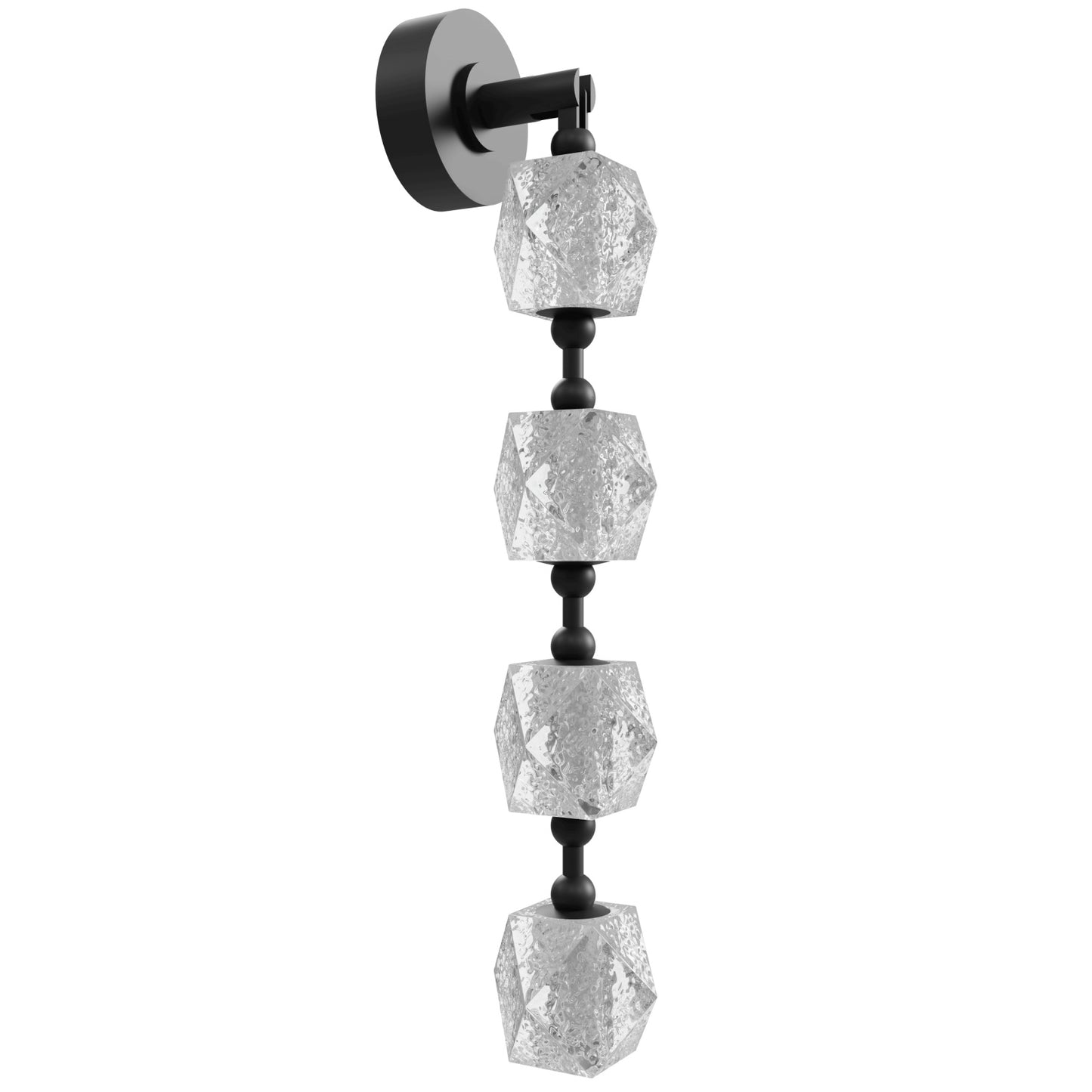 Beluga 4-Light Modern Black LED Wall Sconce